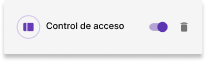 Mensajes en el software EVO con control de acceso